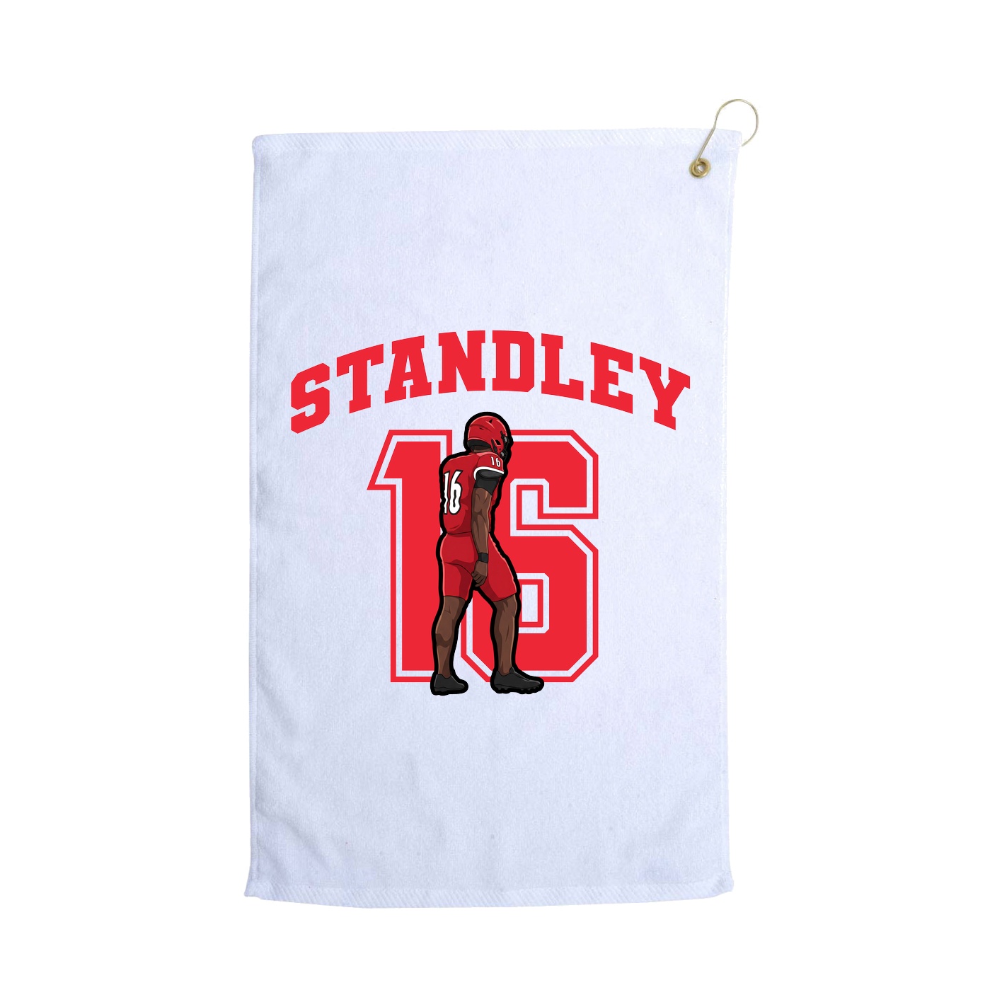Golf Towel — Number in White