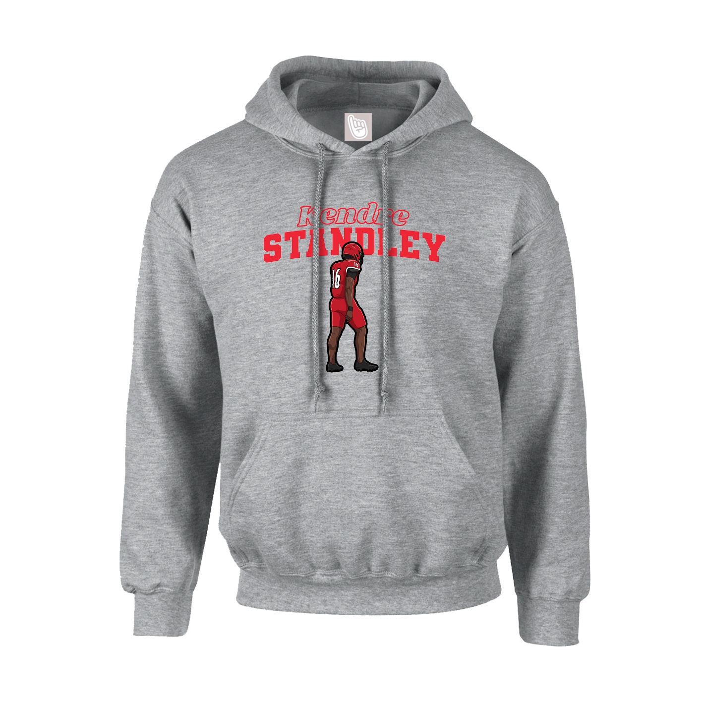 Youth Hoodie — Name Arch in Grey