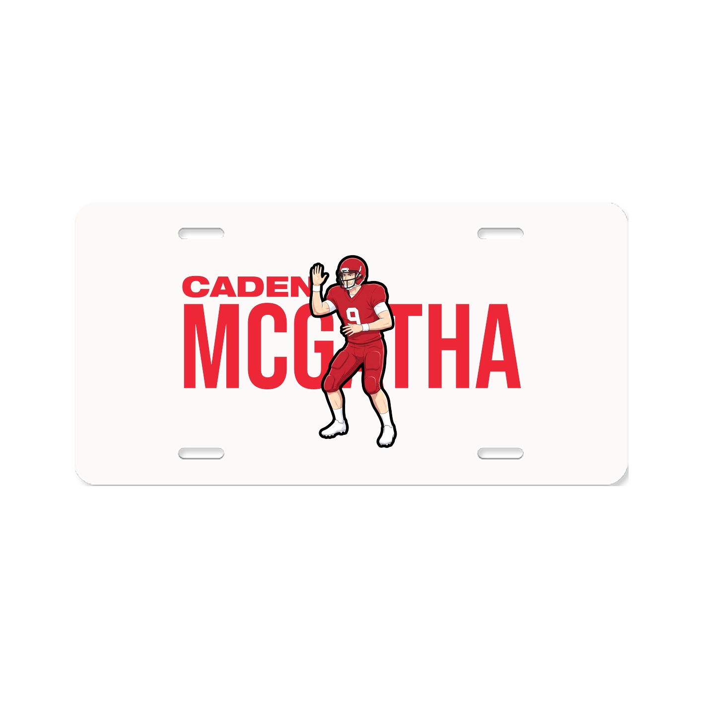 License Plate — Player Name in Classic