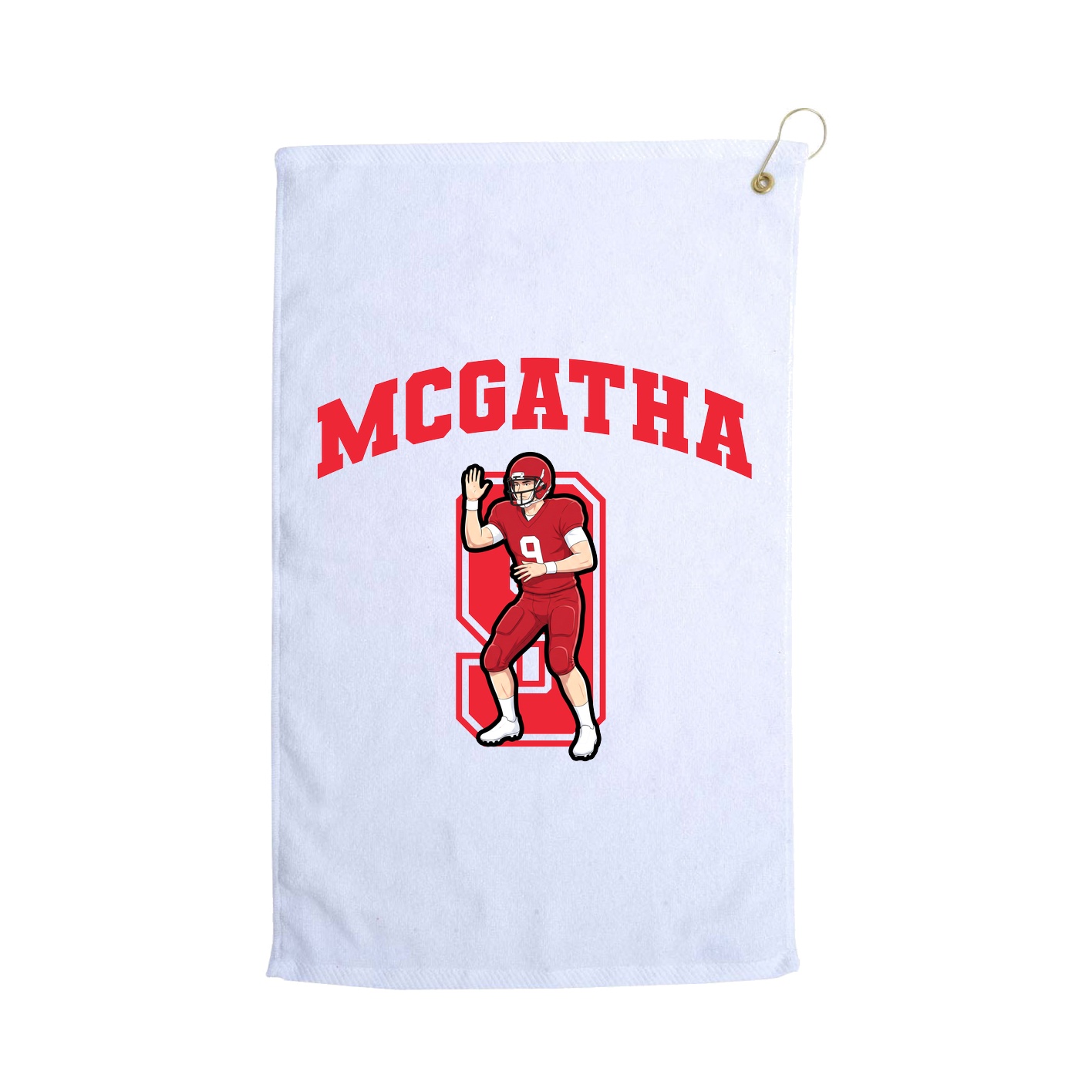Golf Towel — Number in White