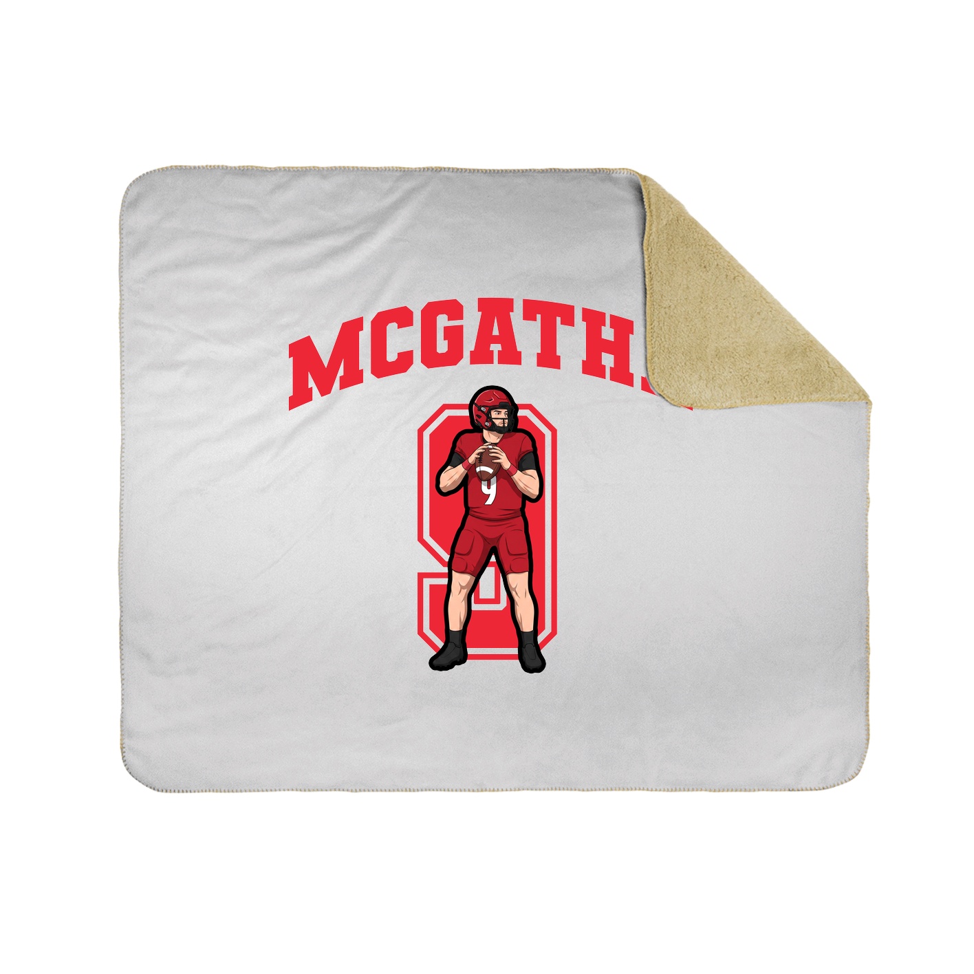 Throw Blanket — Number in White