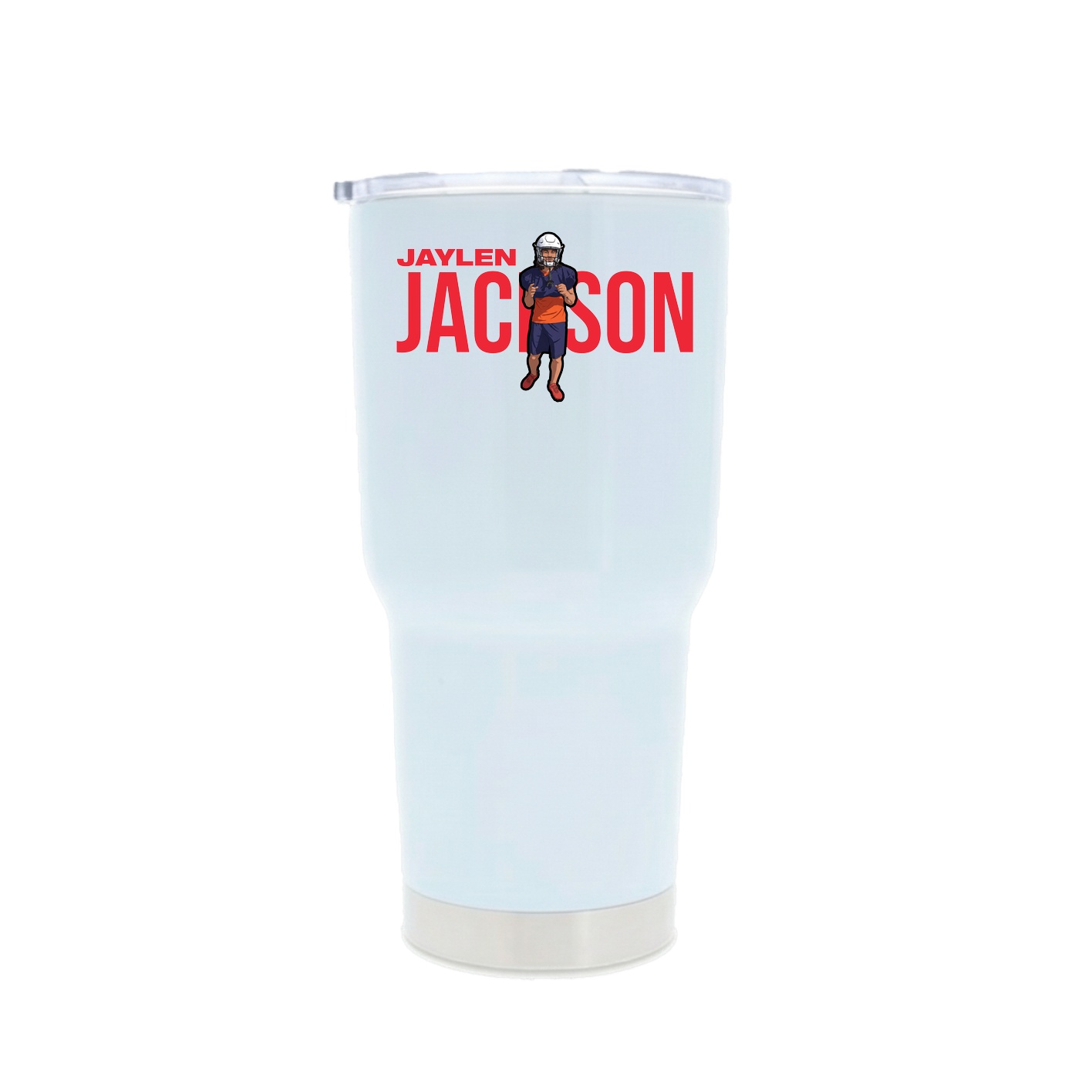 30oz Stainless Steel Tumbler — Player Name in White