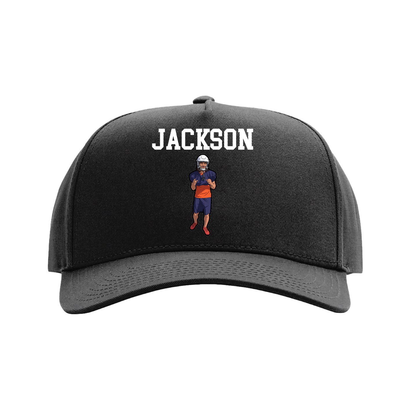 Full Fabric Five-Panel Champ Cap — Shirsey in Black