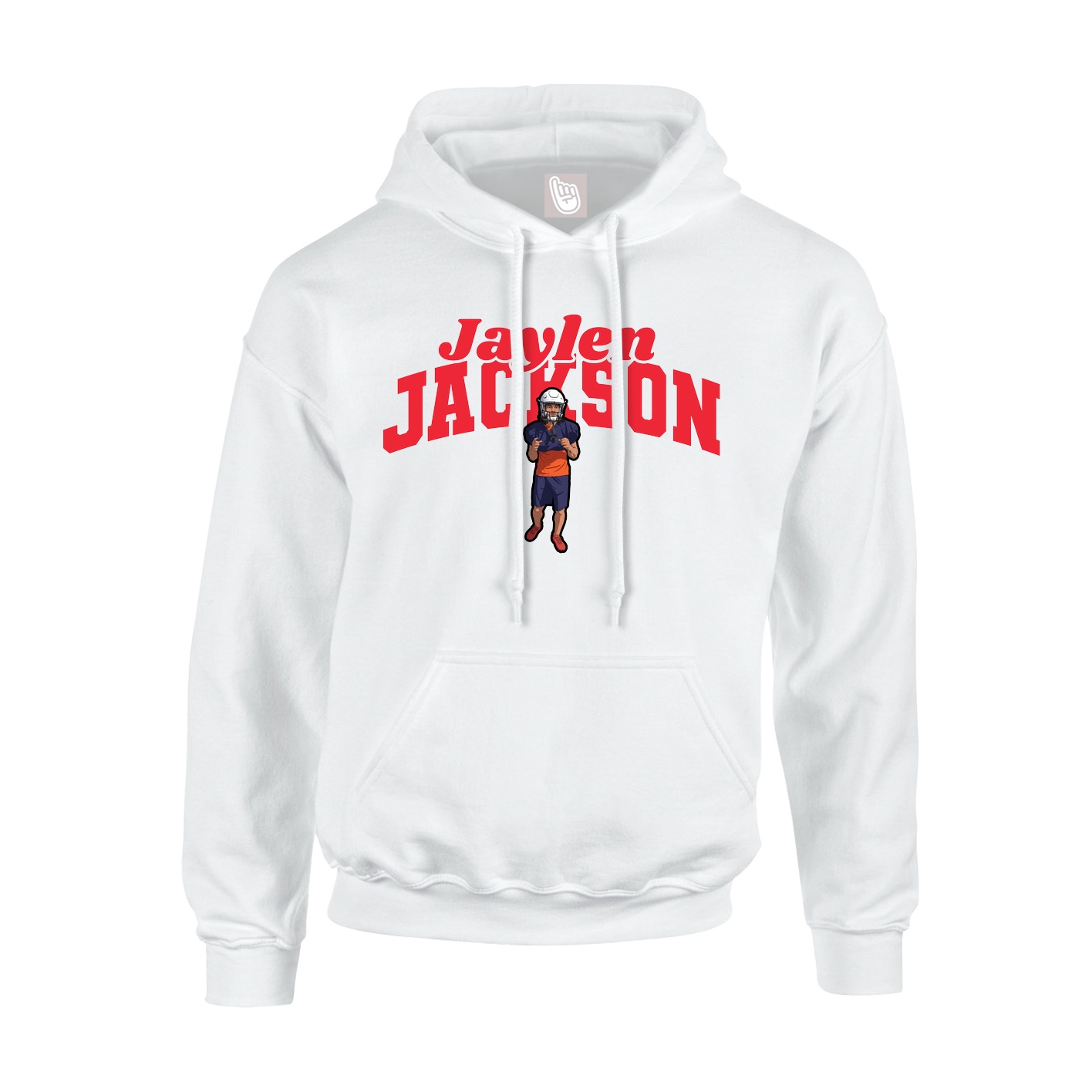 Youth Hoodie — Signature Arch in White