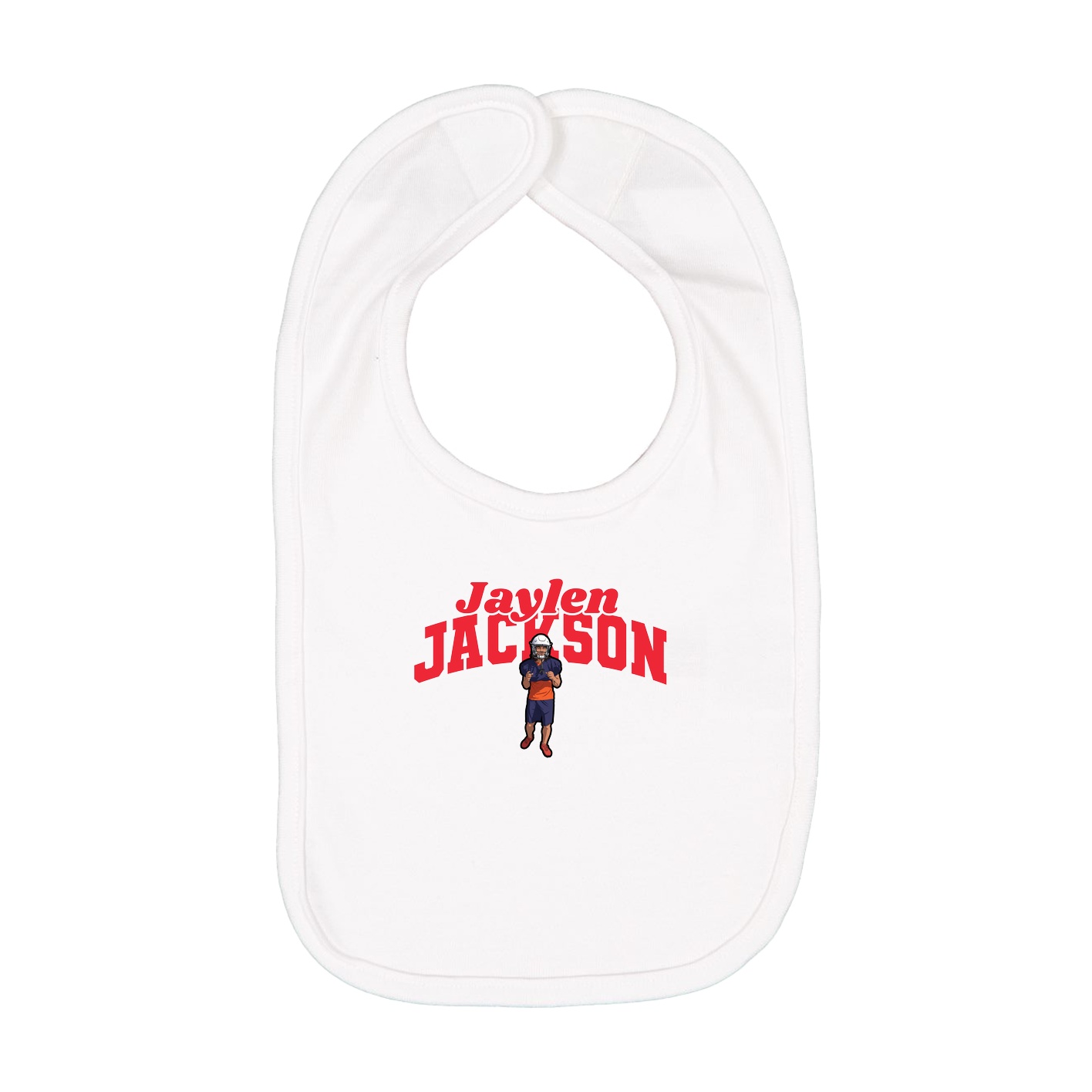 Infant Bib — Signature Arch in White
