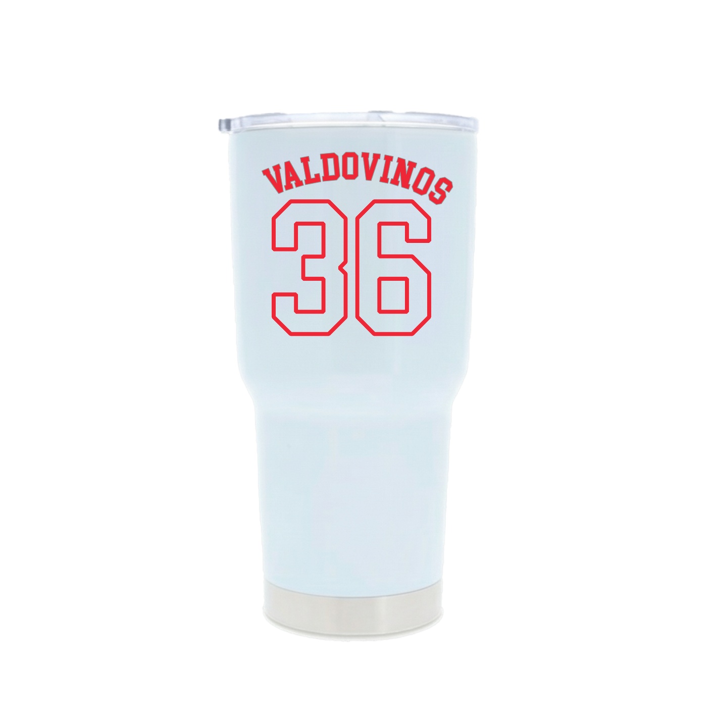 30oz Stainless Steel Tumbler — Shirsey Arch in White