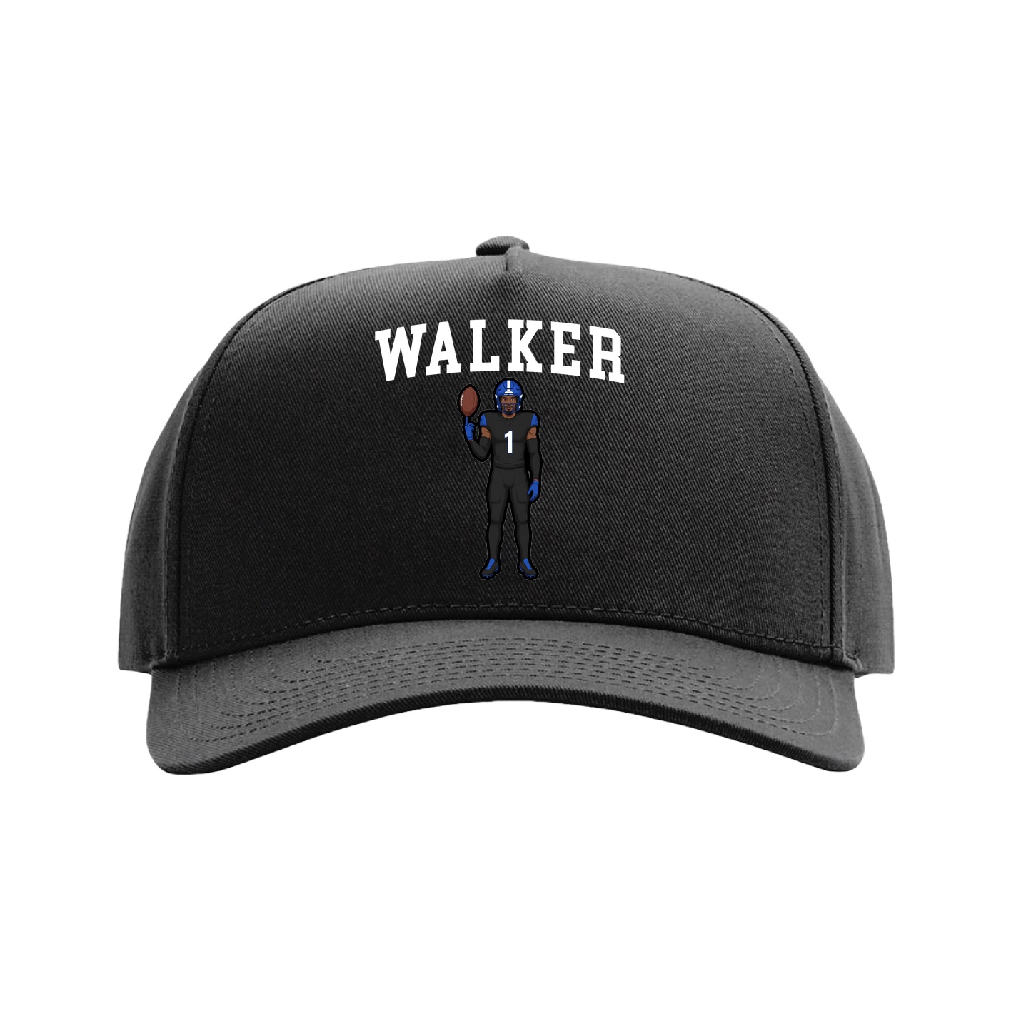 Full Fabric Five-Panel Champ Cap — Shirsey in Black