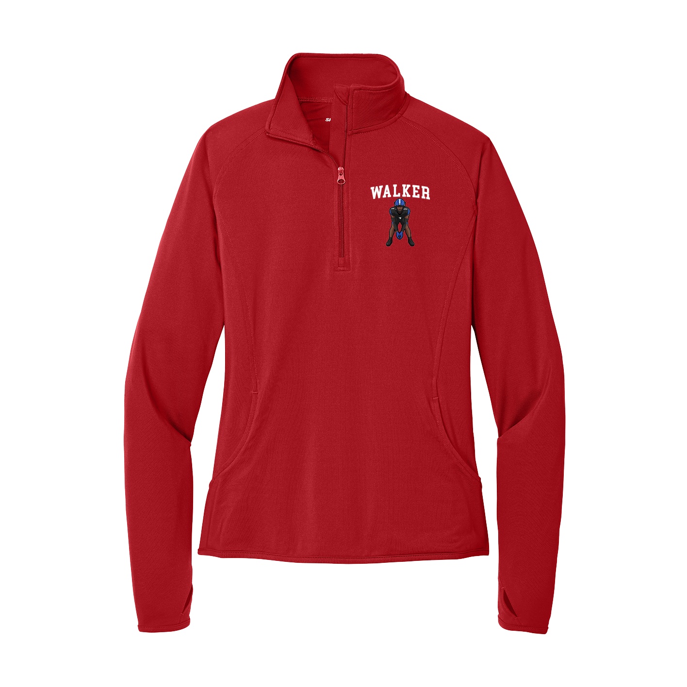 Women's Q-Zip Pullover — Shirsey in Red
