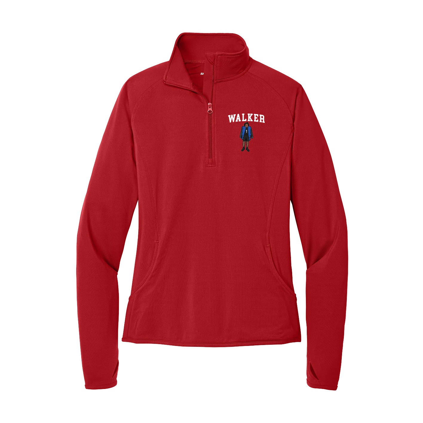 Women's Q-Zip Pullover — Shirsey in Red