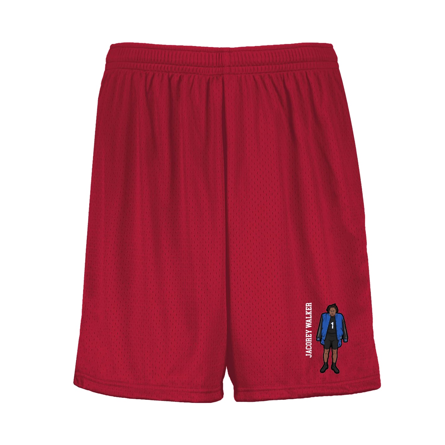 Shorts — Name Vertical in Red