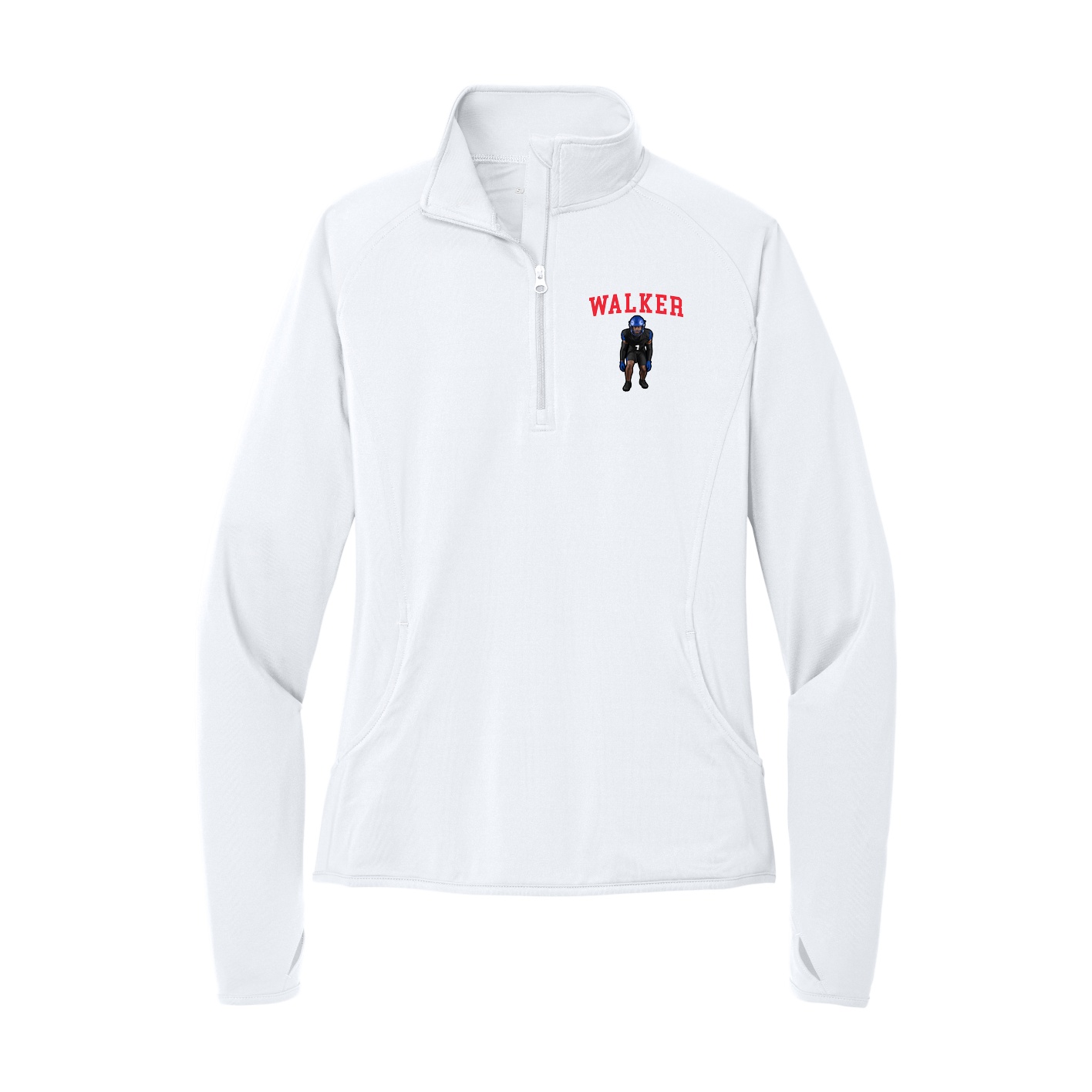 Women's Q-Zip Pullover — Shirsey in White