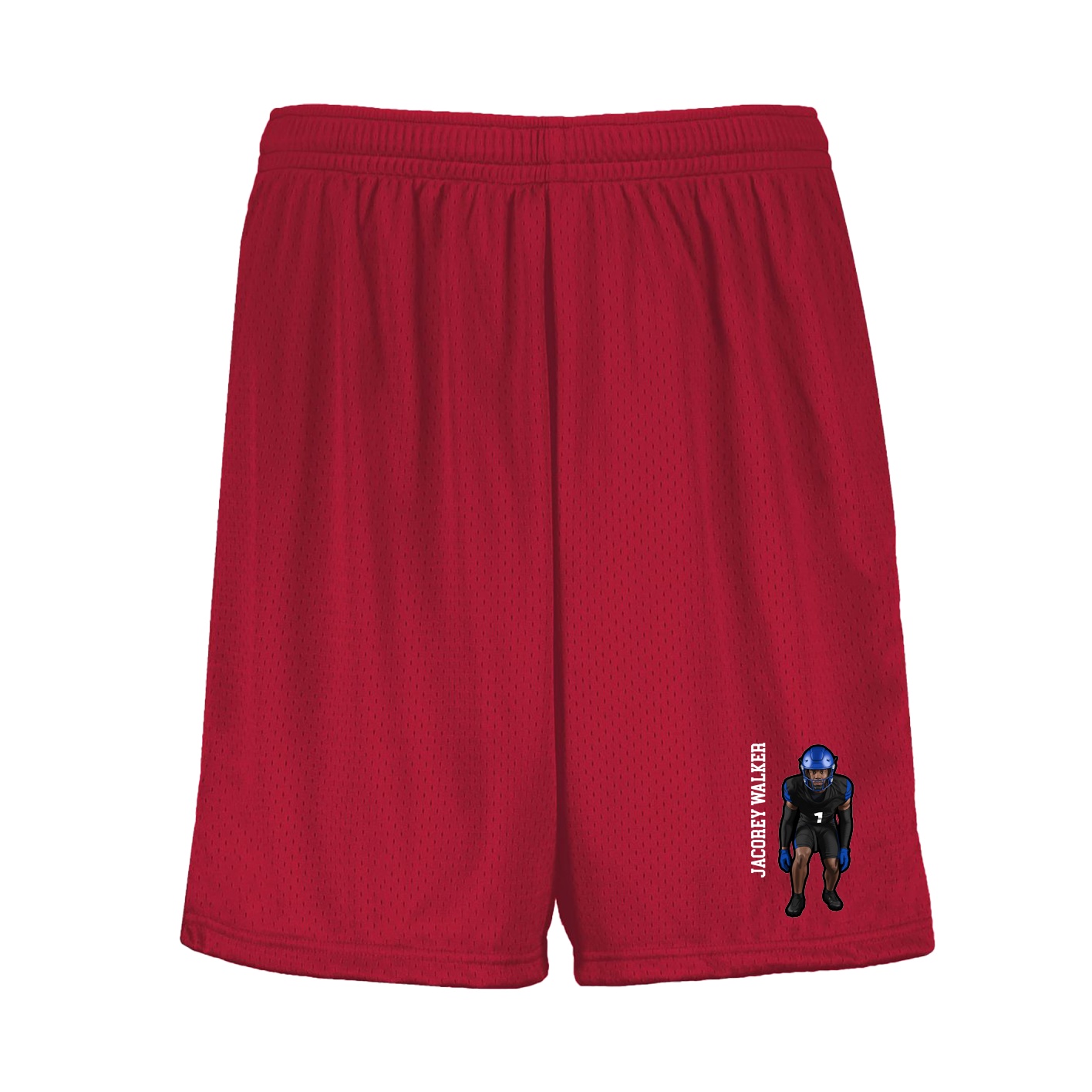 Shorts — Name Vertical in Red