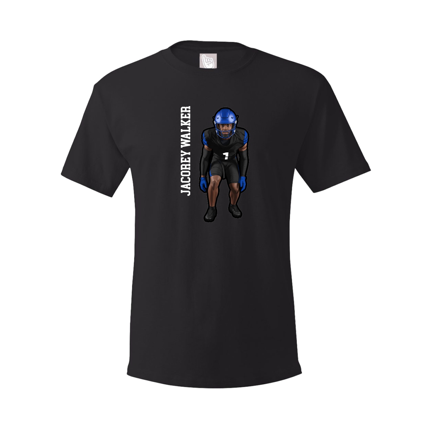Youth Tee — Name Vertical in Black