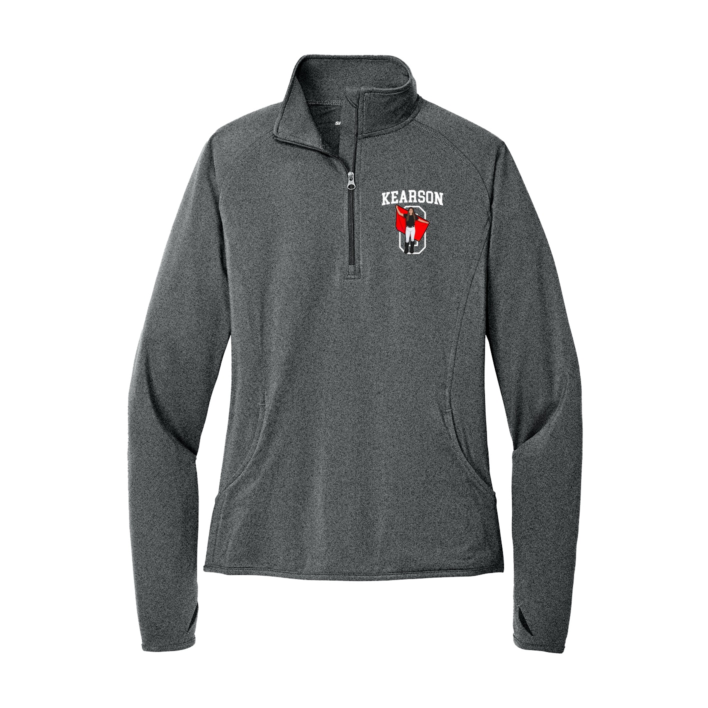 Women's Q-Zip Pullover — Shirsey in Grey