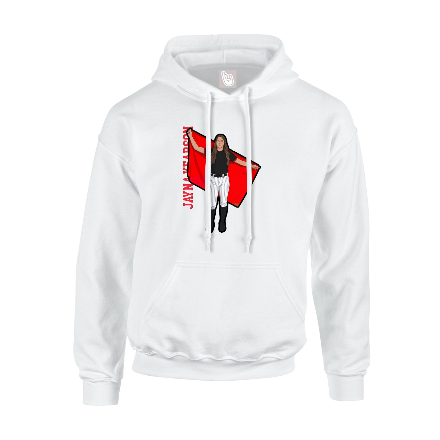 Hoodie — Name Vertical in White