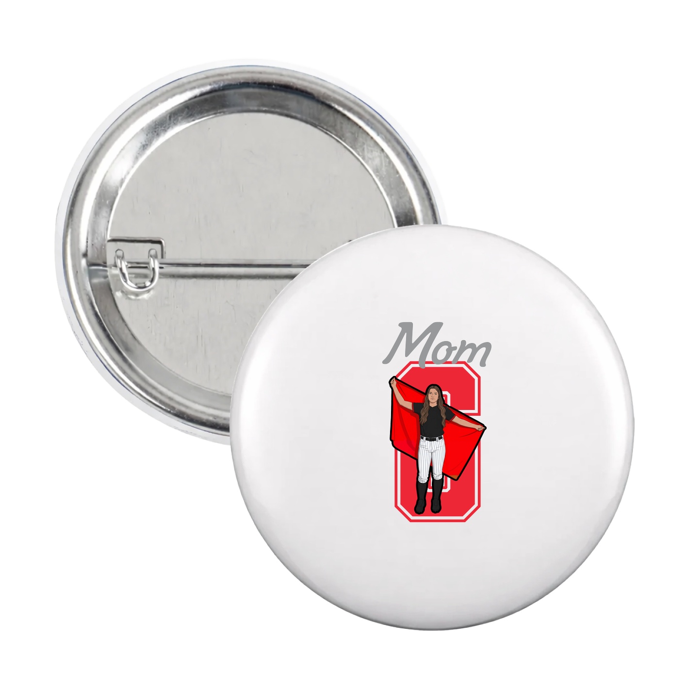 Game Day Button — Mothers Day Shirsey in White