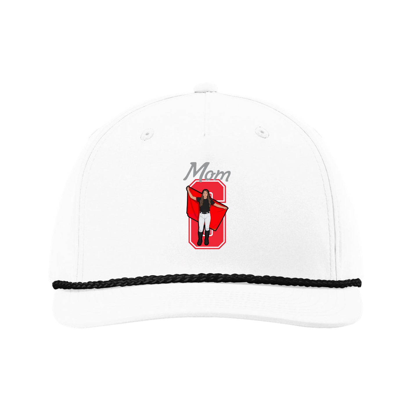 Five-Panel Classic Rope Cap — Mothers Day Shirsey in White