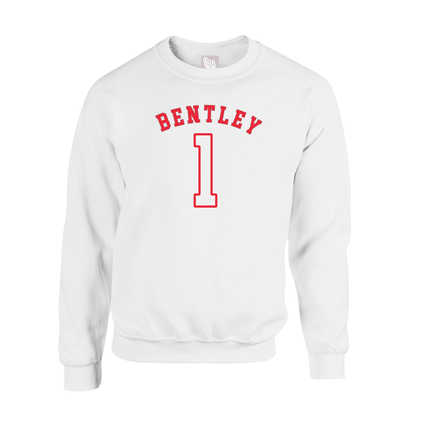 Fleece Crew — Shirsey Arch in White