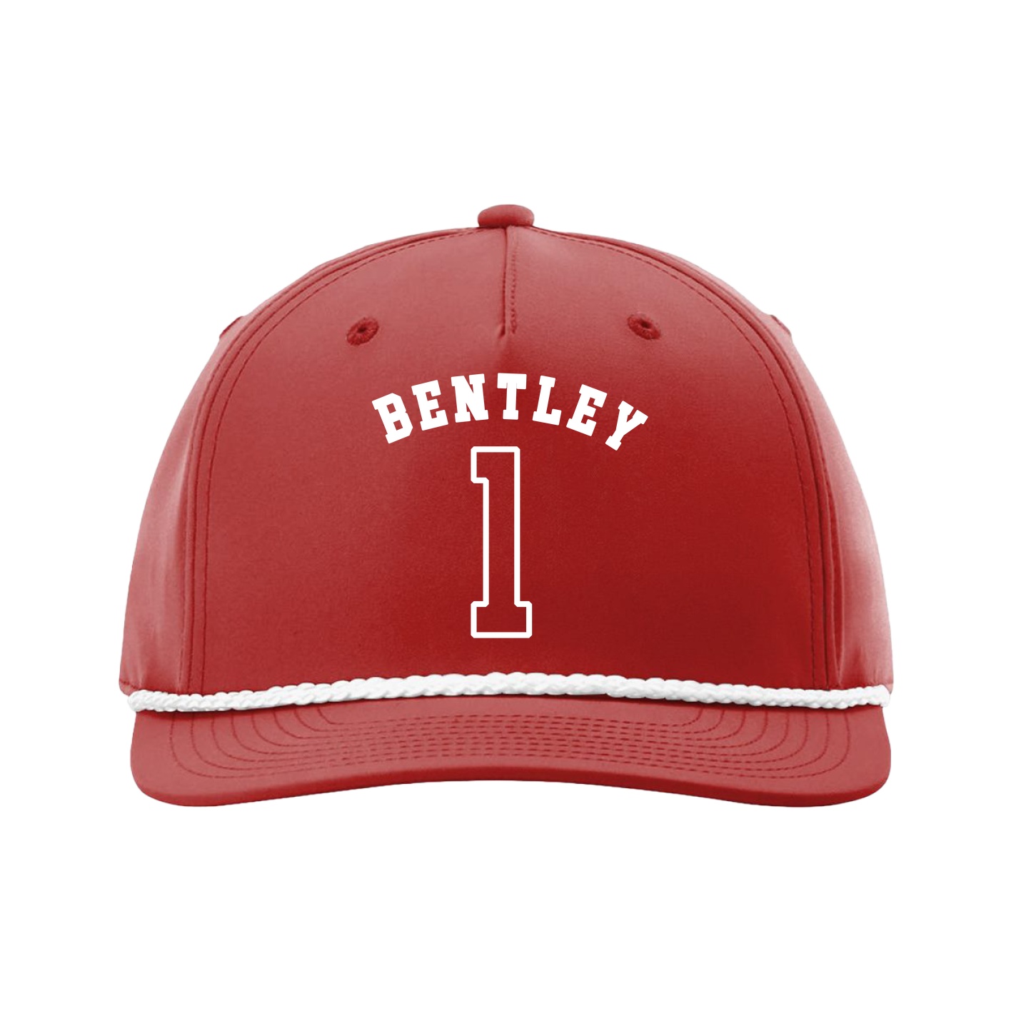 Five-Panel Classic Rope Cap — Shirsey Arch in Red
