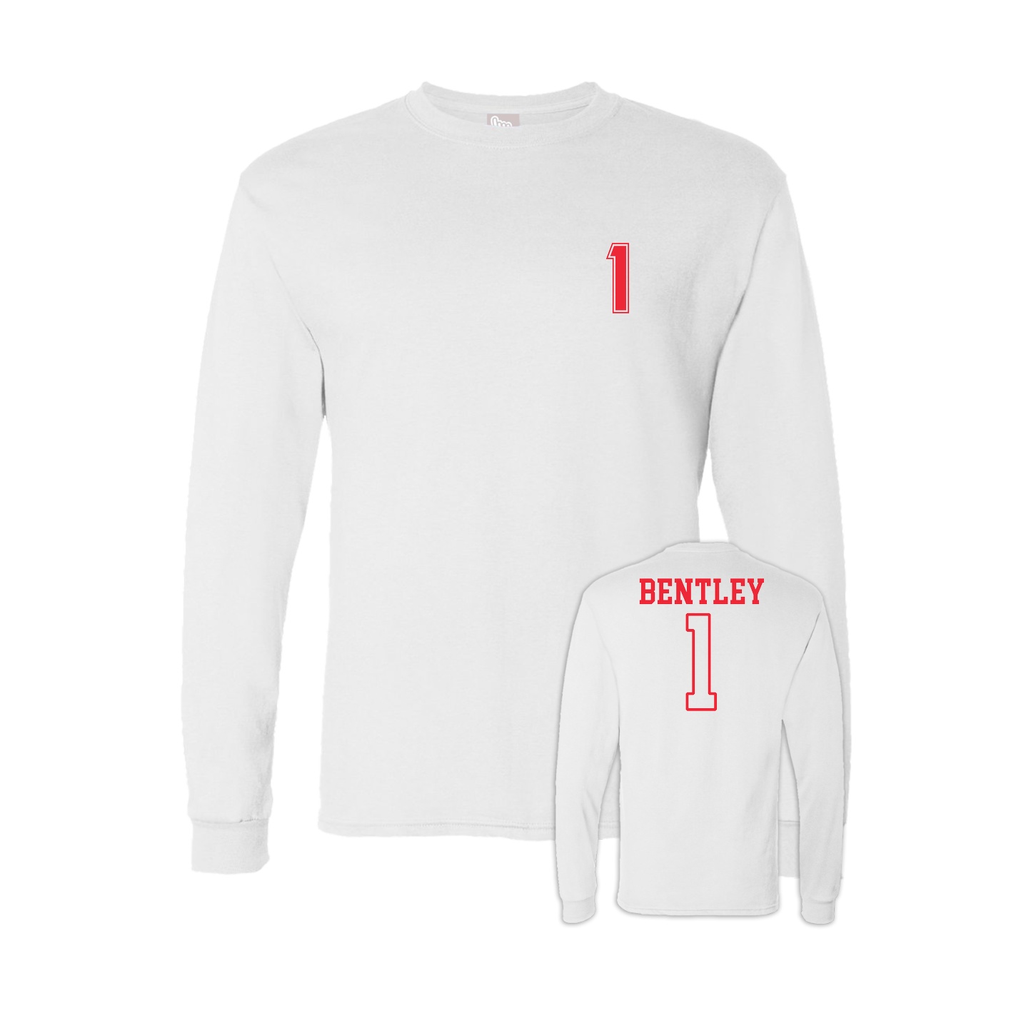 Long Sleeve Tee — Chest Back in White
