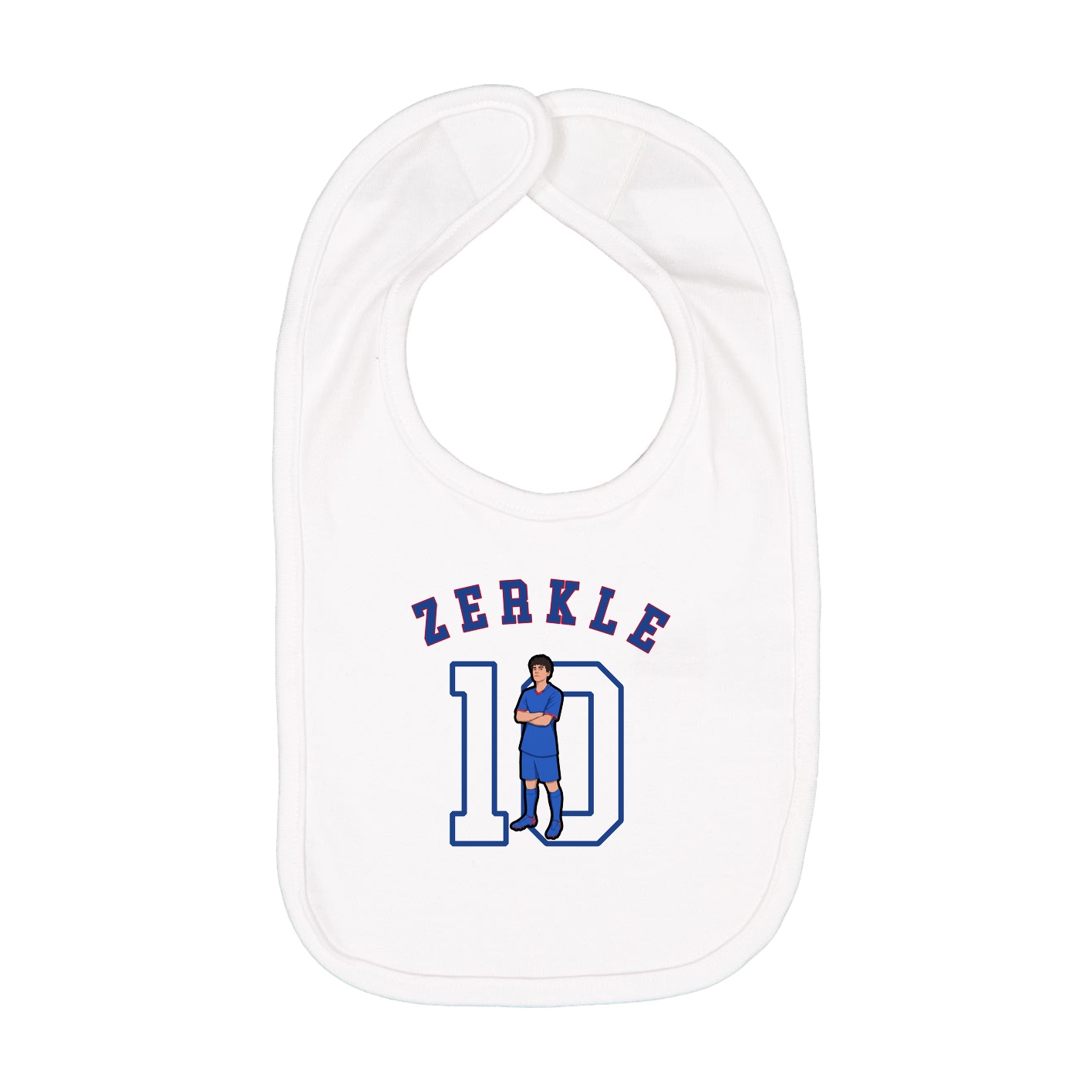 Infant Bib — Shirsey Arch in White