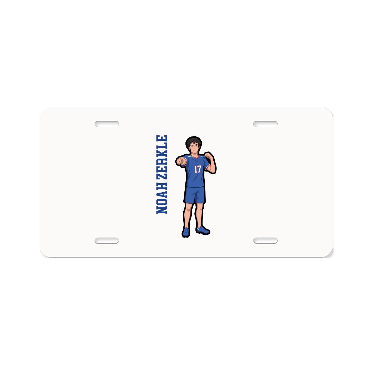 License Plate — Name Vertical in Classic