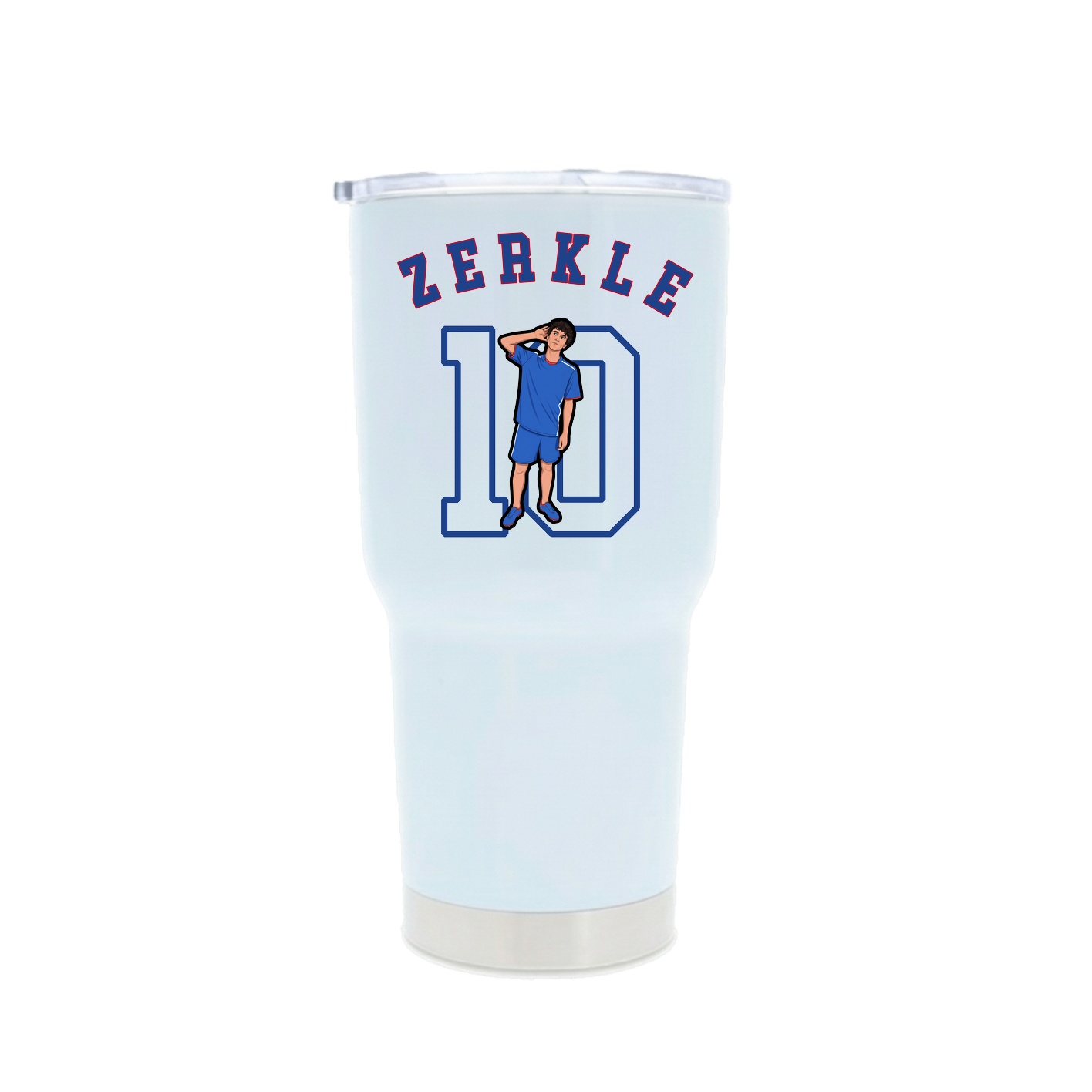 30oz Stainless Steel Tumbler — Shirsey Arch in White