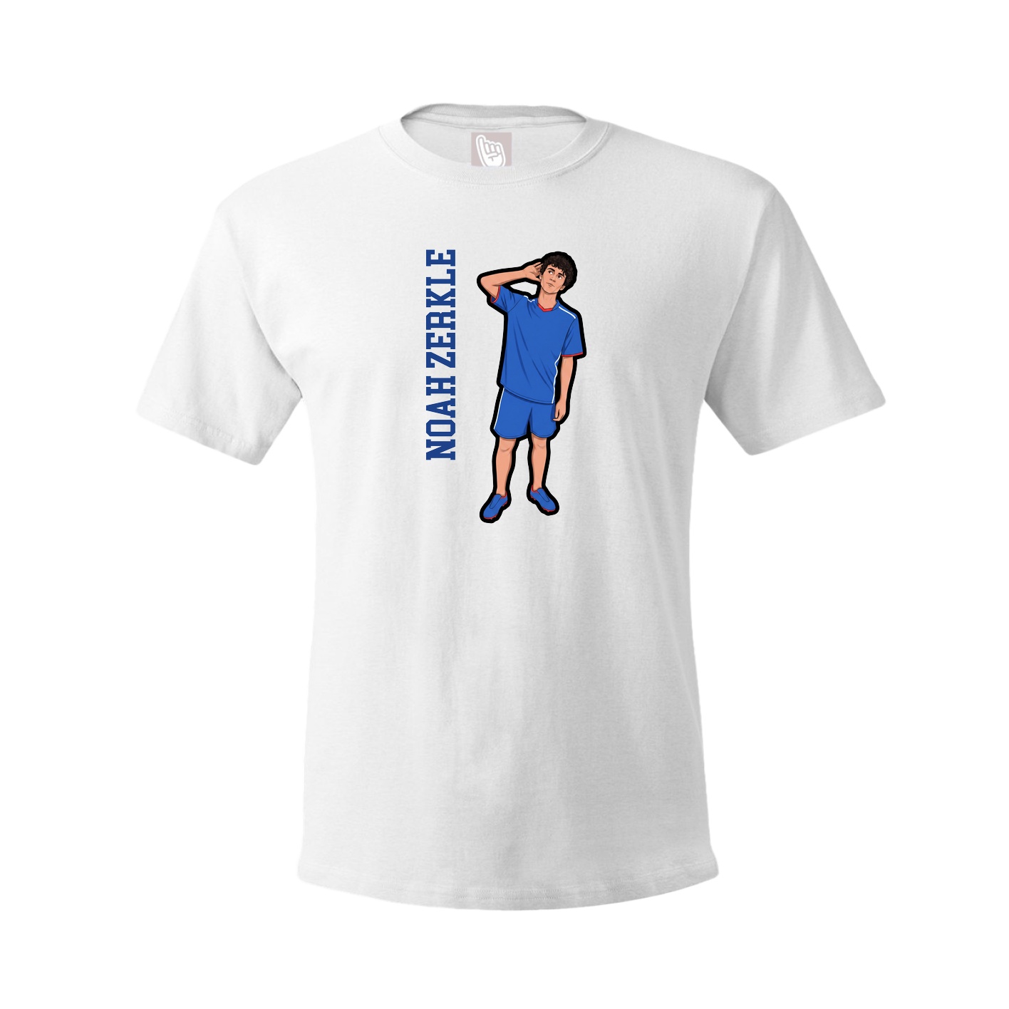 Youth Tee — Name Vertical in White