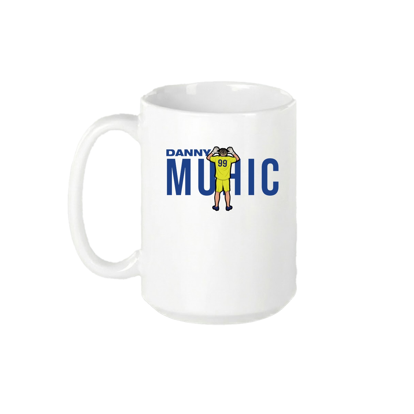 15oz Coffee Mug — Player Name in White