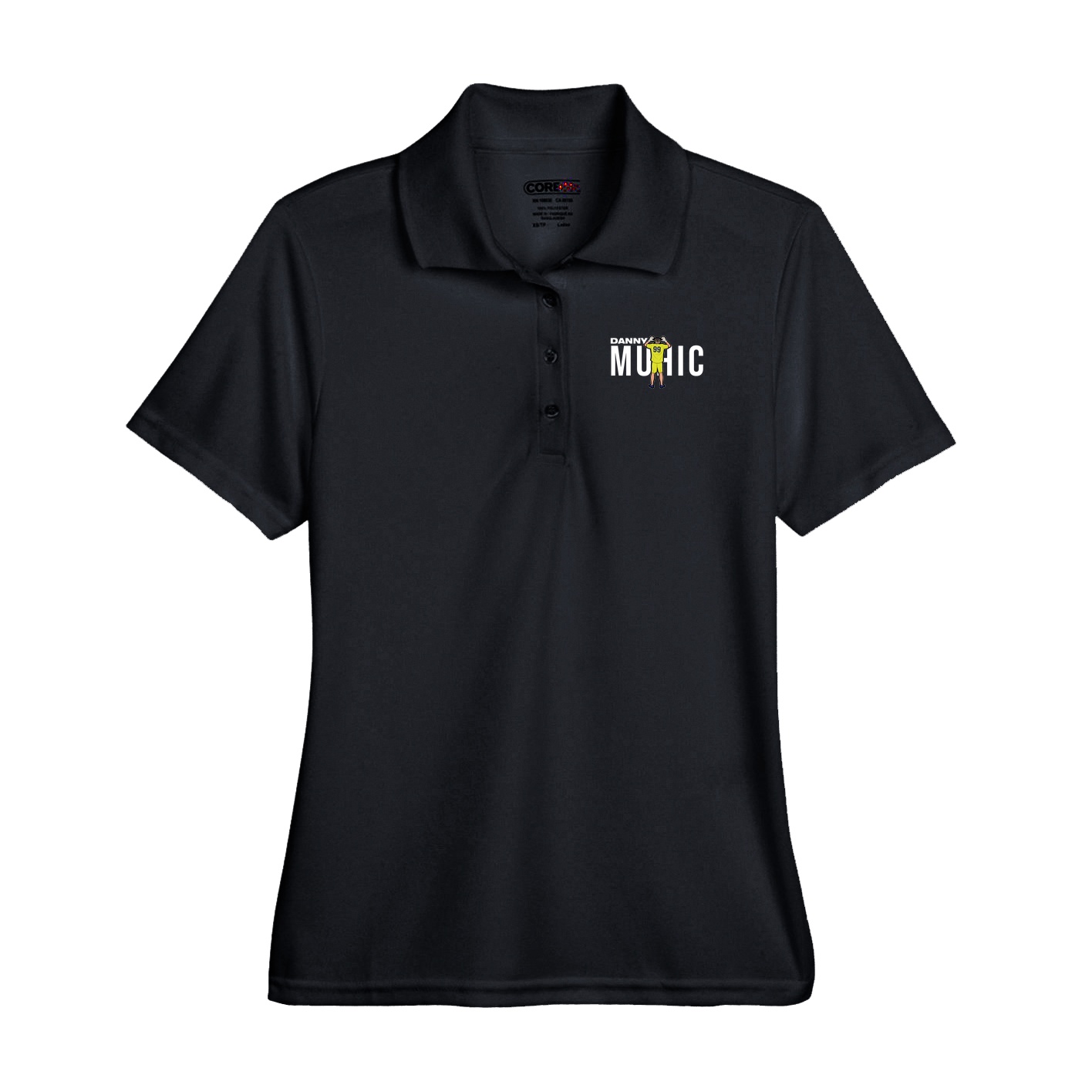 Performance Polo — Player Name in Black