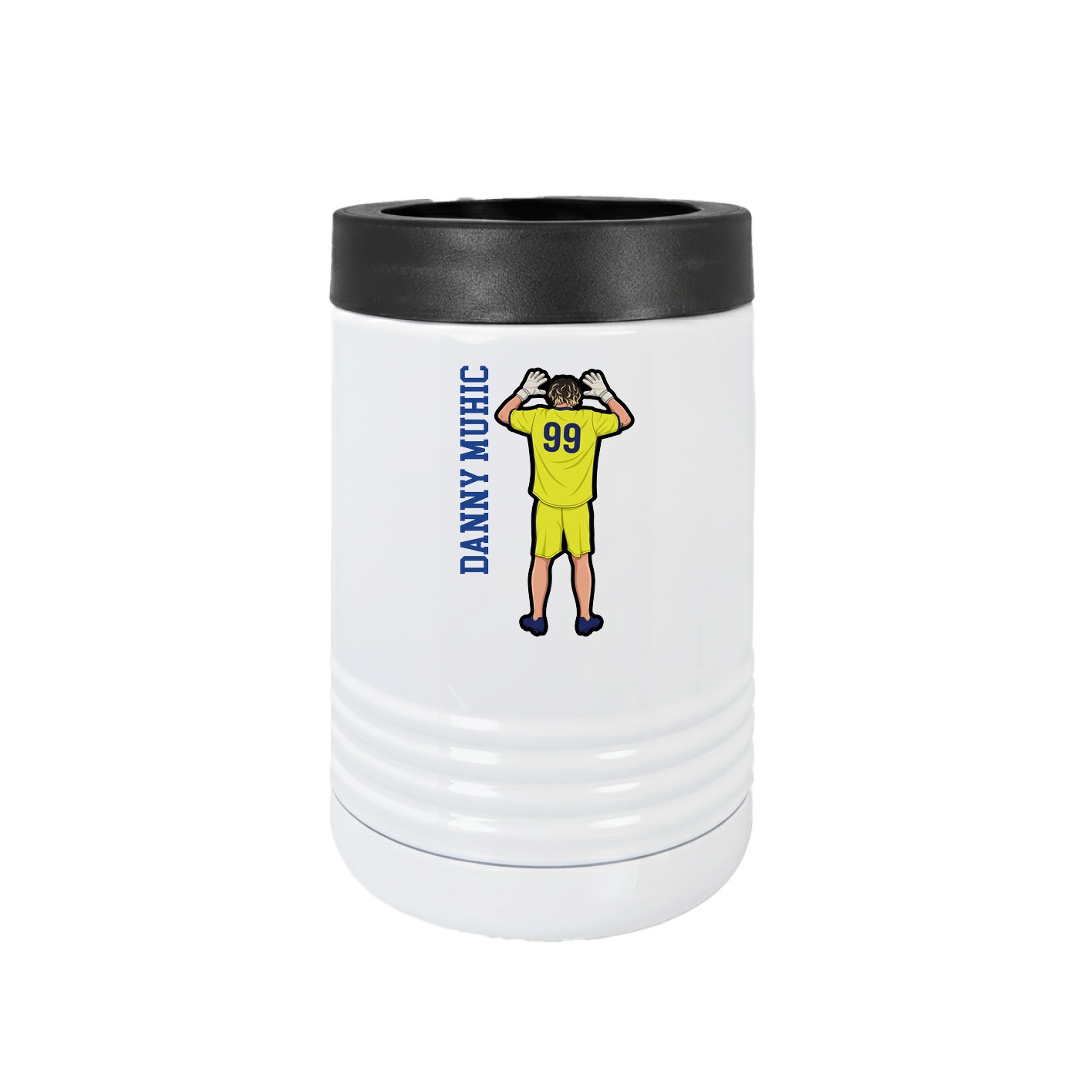 Beverage Holder — Name Vertical in White