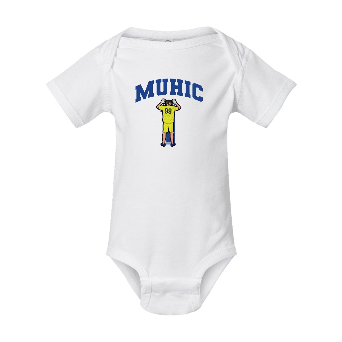 Baby Onesie — Number in White