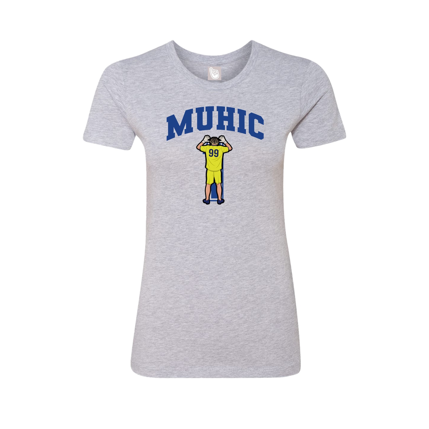 Fitted Women's Tee — Number in Grey