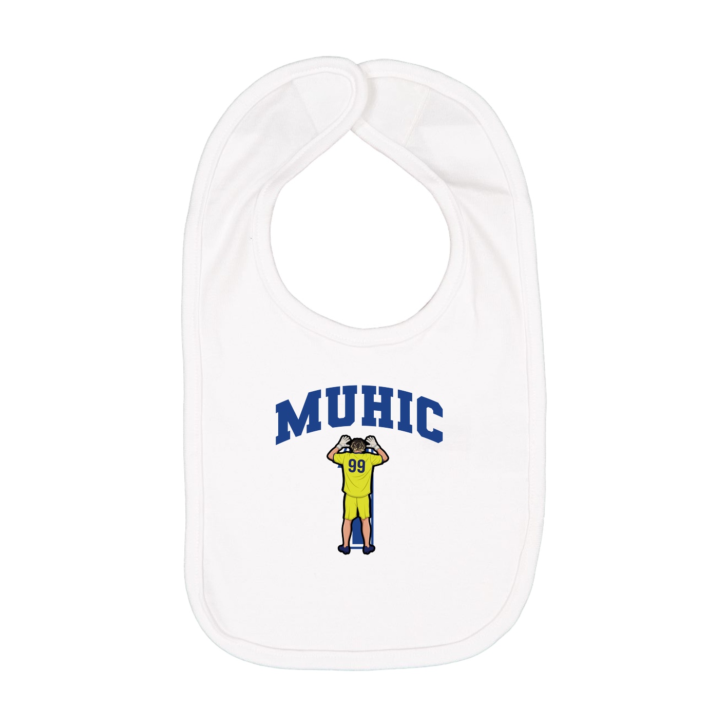 Infant Bib — Number in White