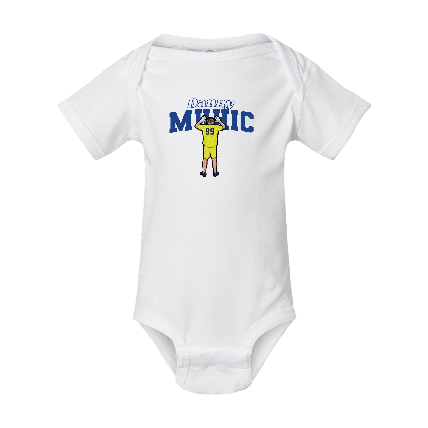 Baby Onesie — Name Arch in White