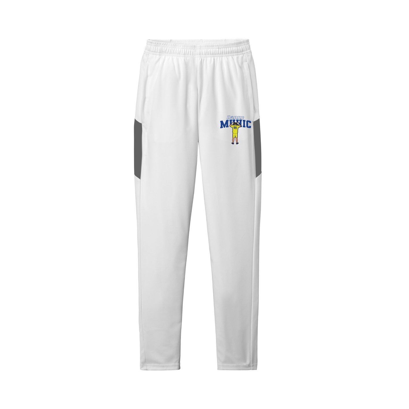 Team Travel Pant — Name Arch in White/Grey