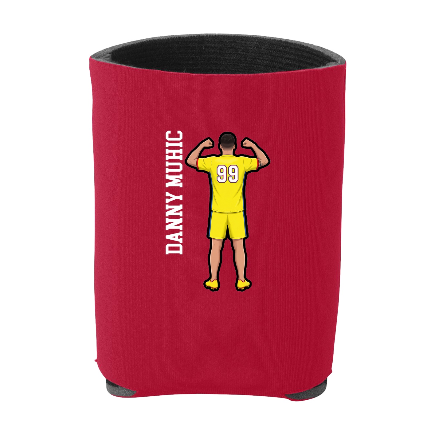 Can Holder — Name Vertical in Red
