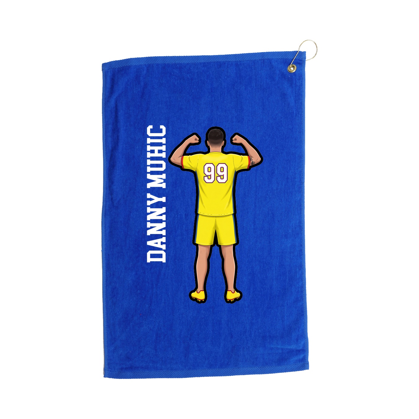 Golf Towel — Name Vertical in Royal