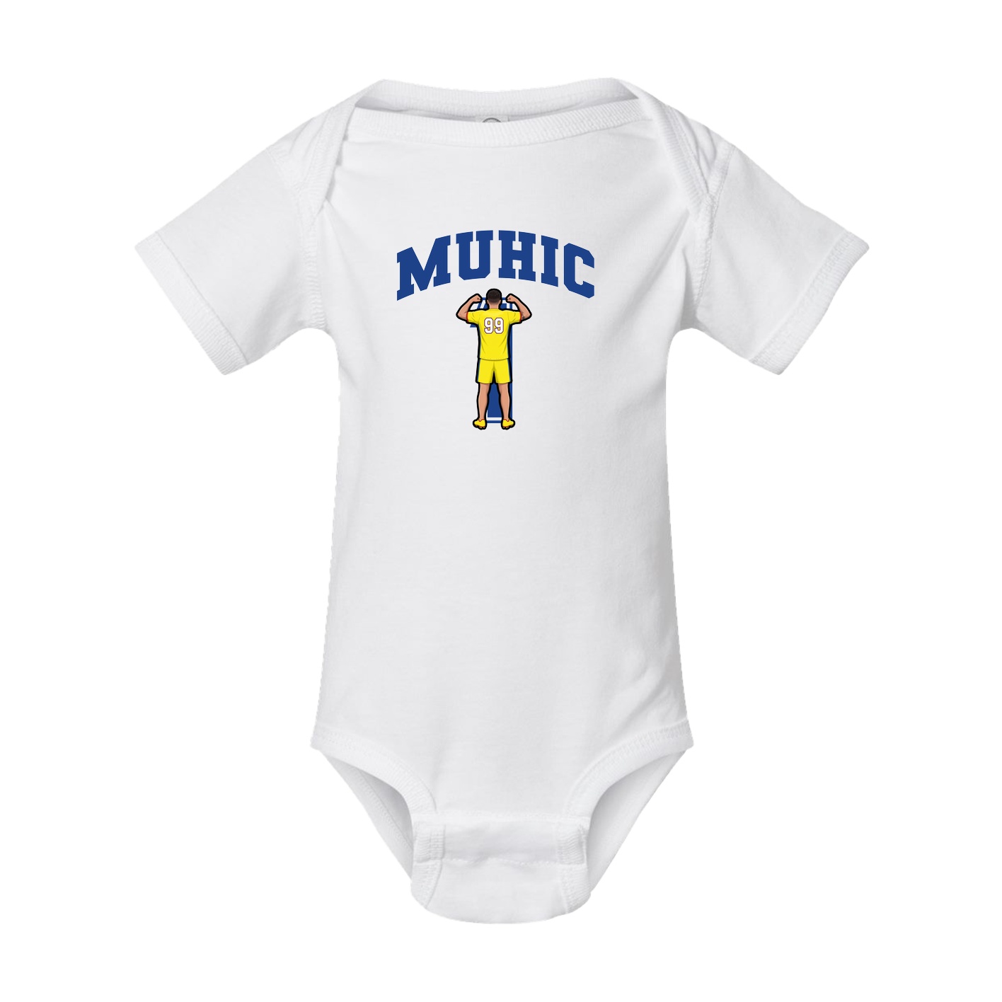 Baby Onesie — Number in White