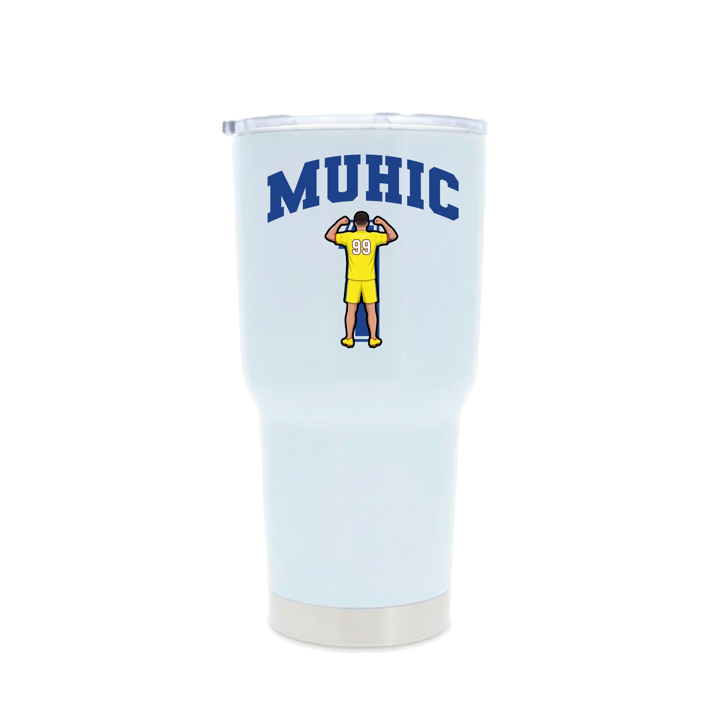 30oz Stainless Steel Tumbler — Number in White