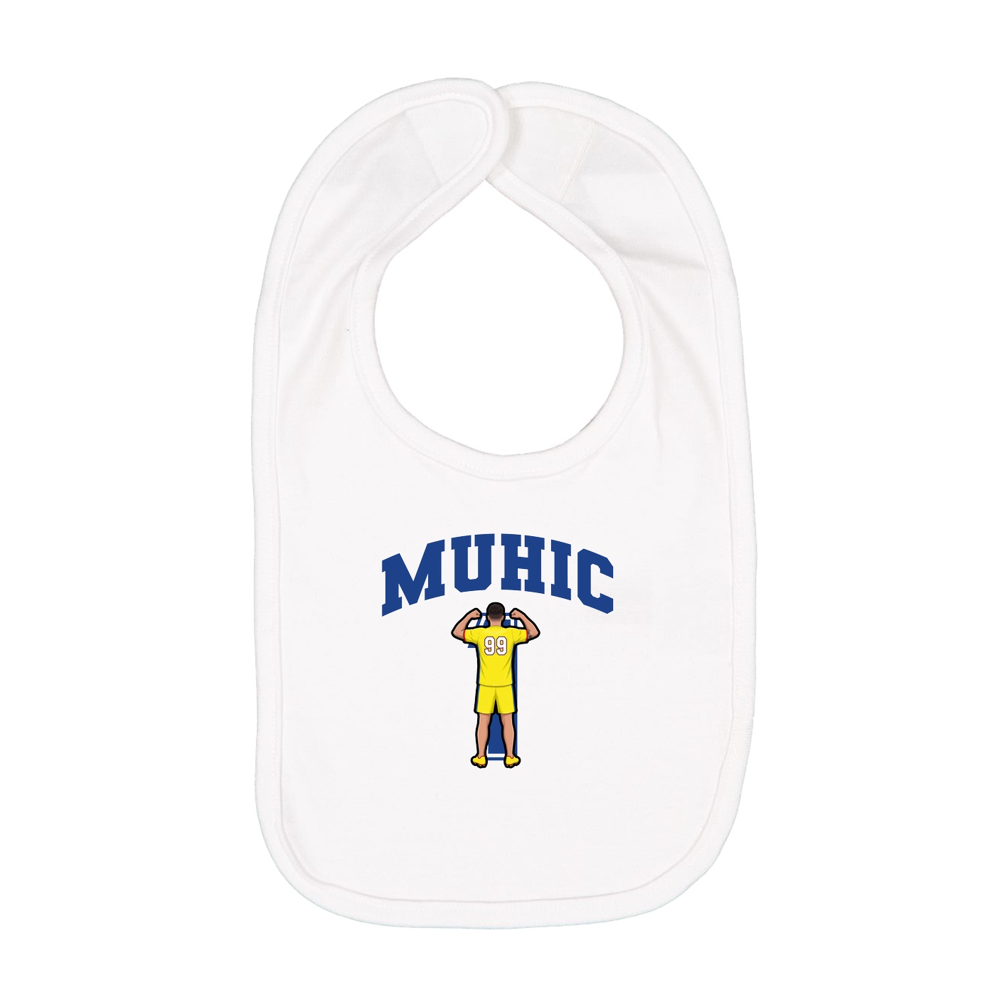 Infant Bib — Number in White