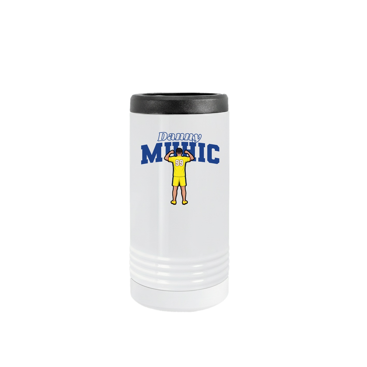 Slim Beverage Holder — Name Arch in White