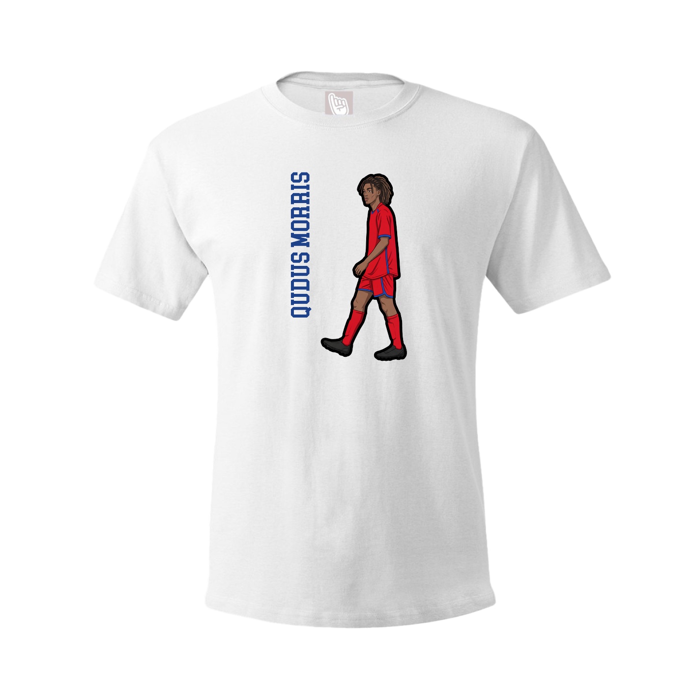 Youth Tee — Name Vertical in White