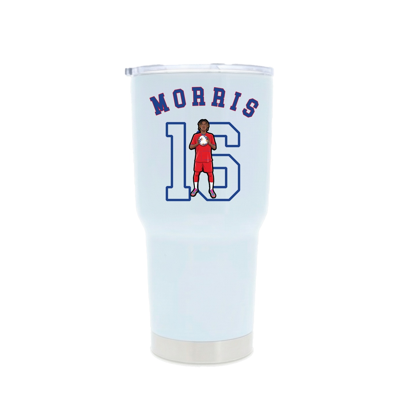 30oz Stainless Steel Tumbler — Shirsey Arch in White