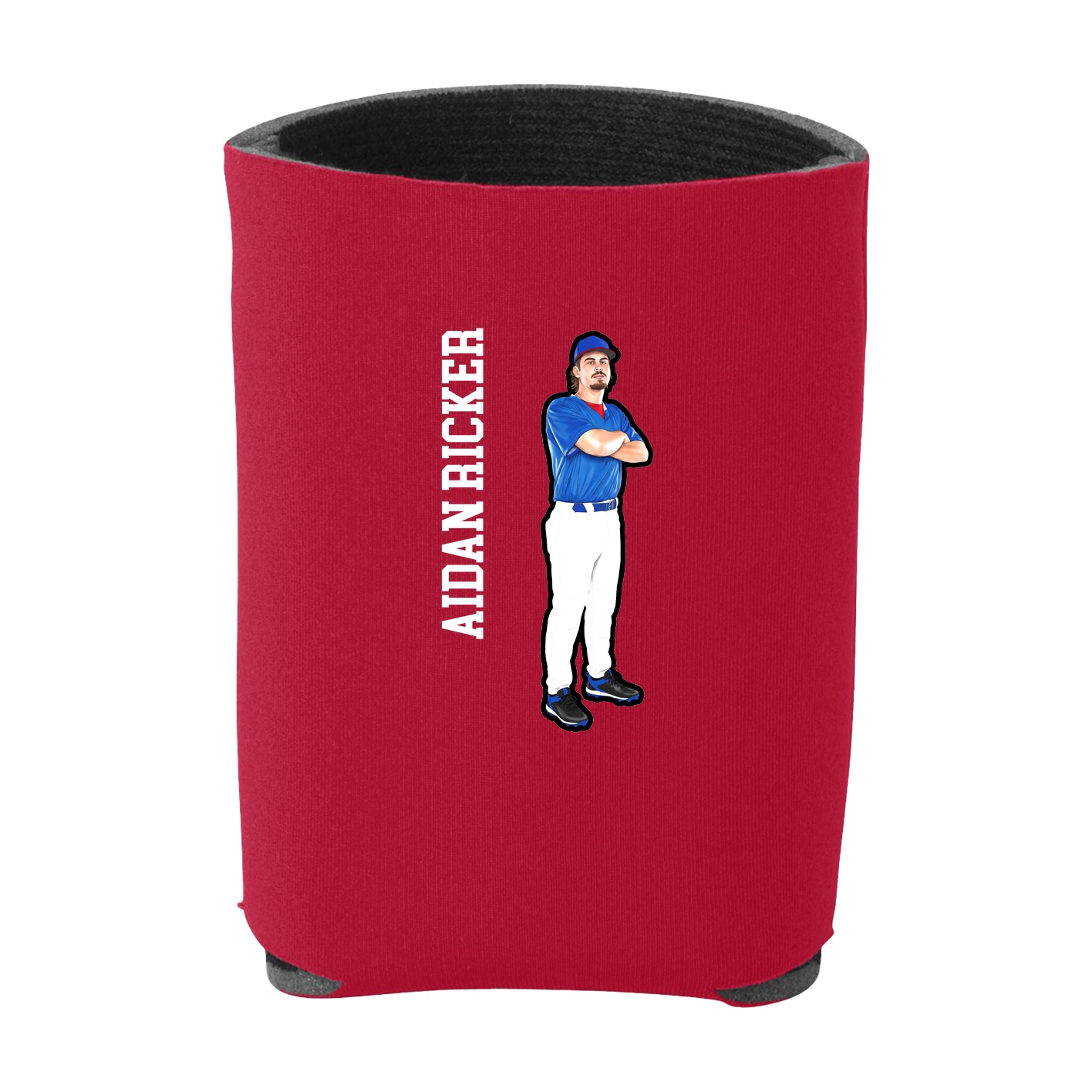Can Holder — Name Vertical in Red