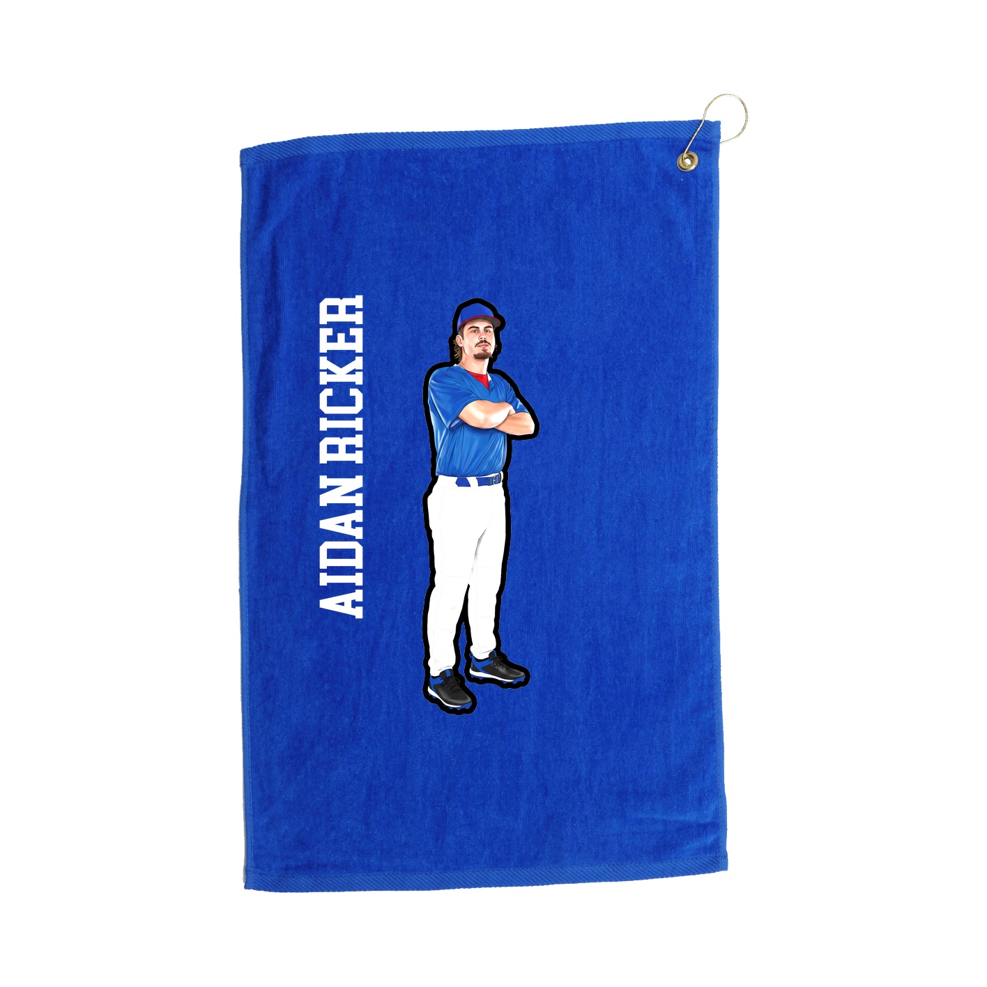 Golf Towel — Name Vertical in Royal
