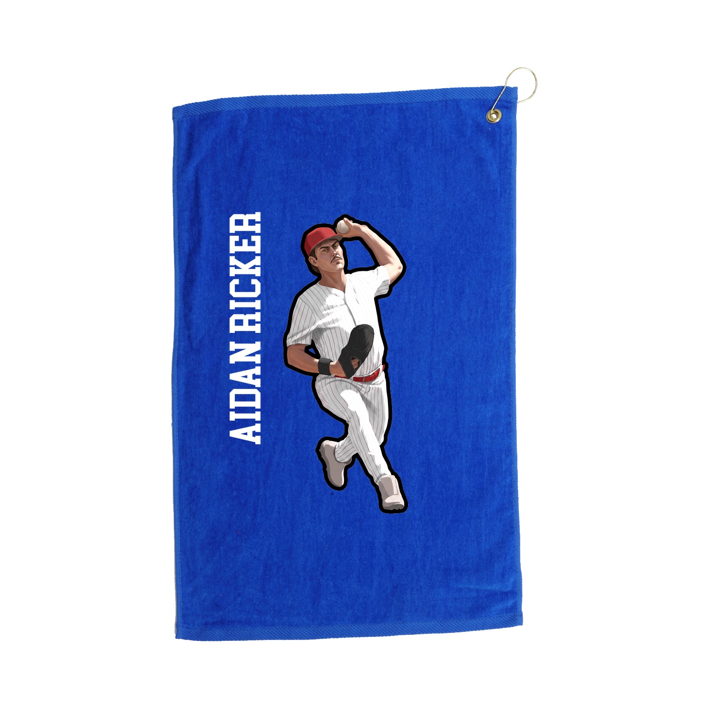 Golf Towel — Name Vertical in Royal
