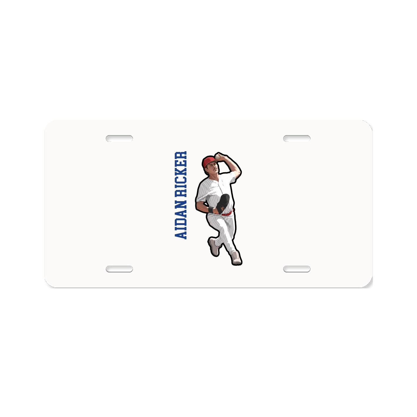 License Plate — Name Vertical in Classic