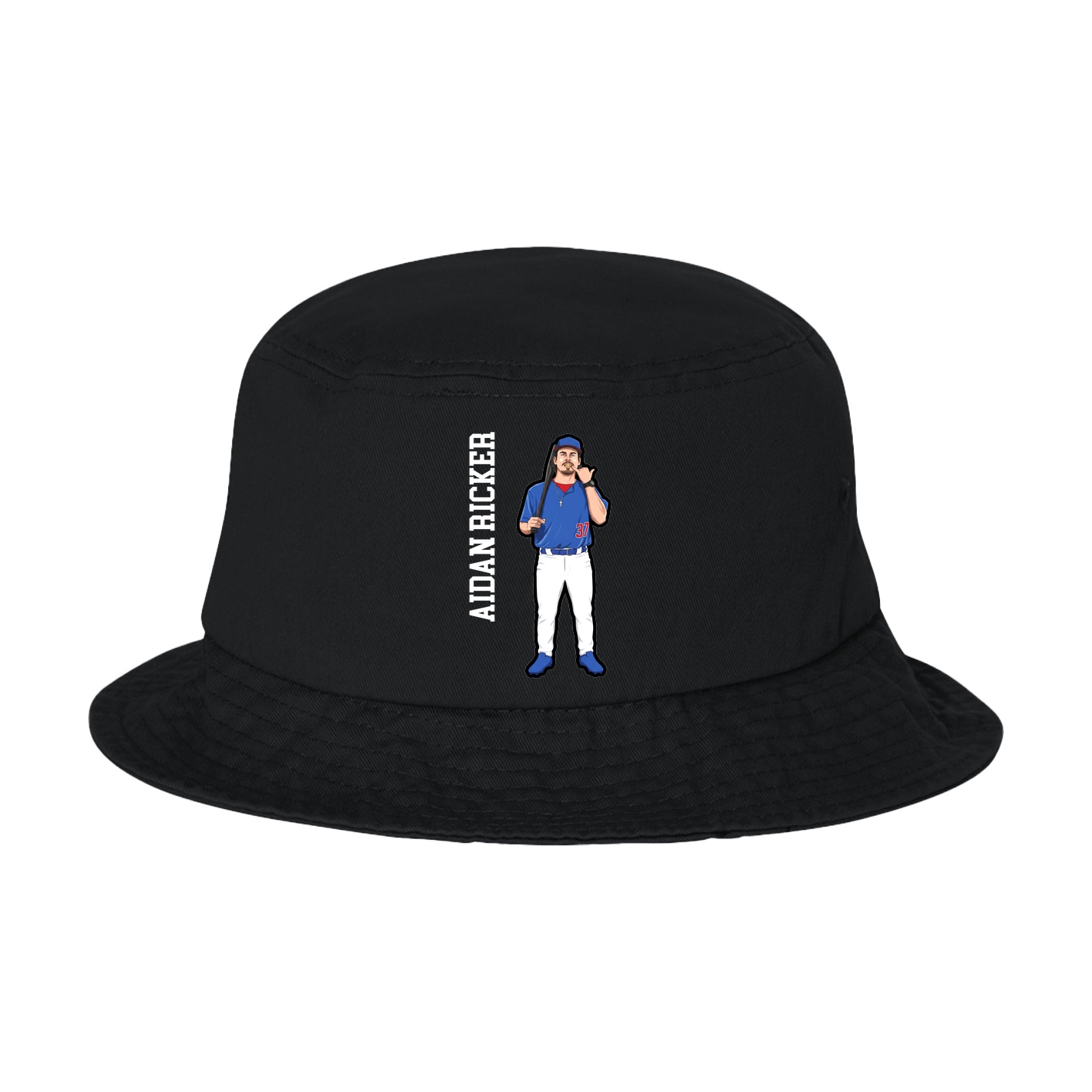 Bucket Cap — Name Vertical in Black