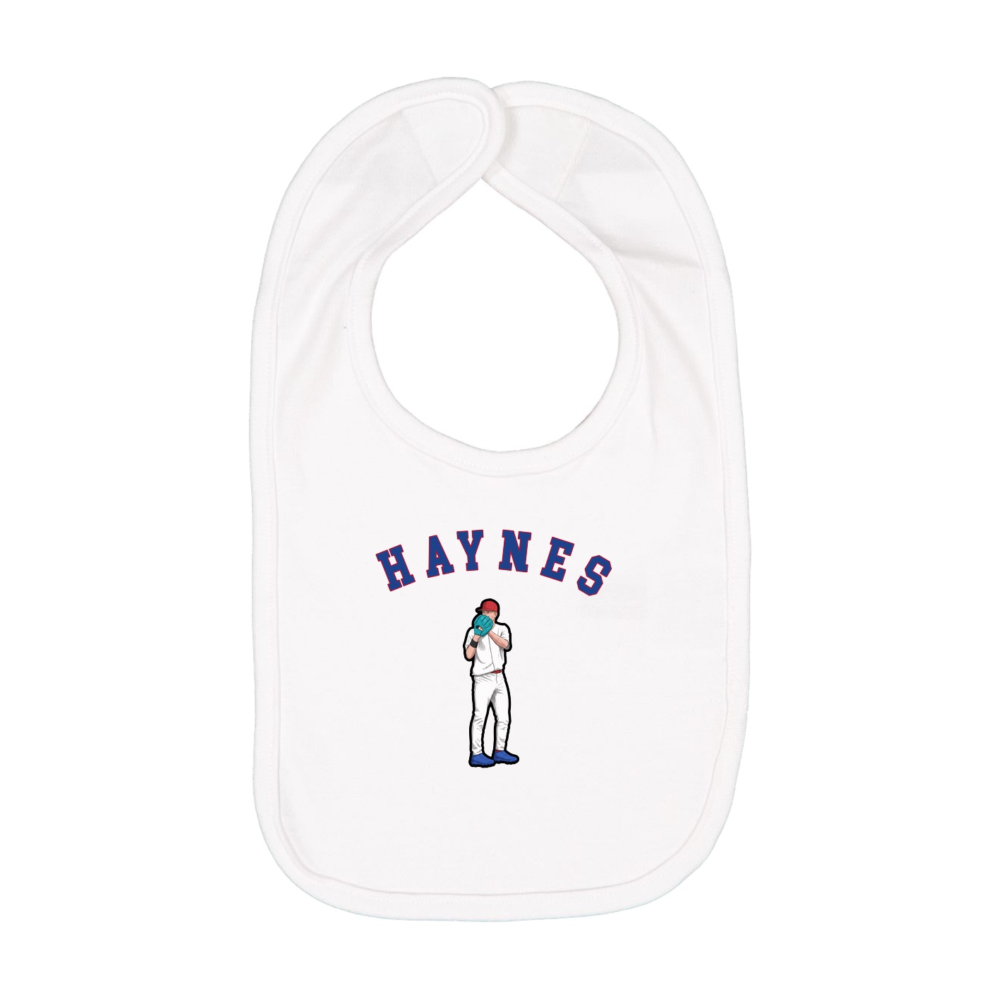 Infant Bib — Shirsey Arch in White